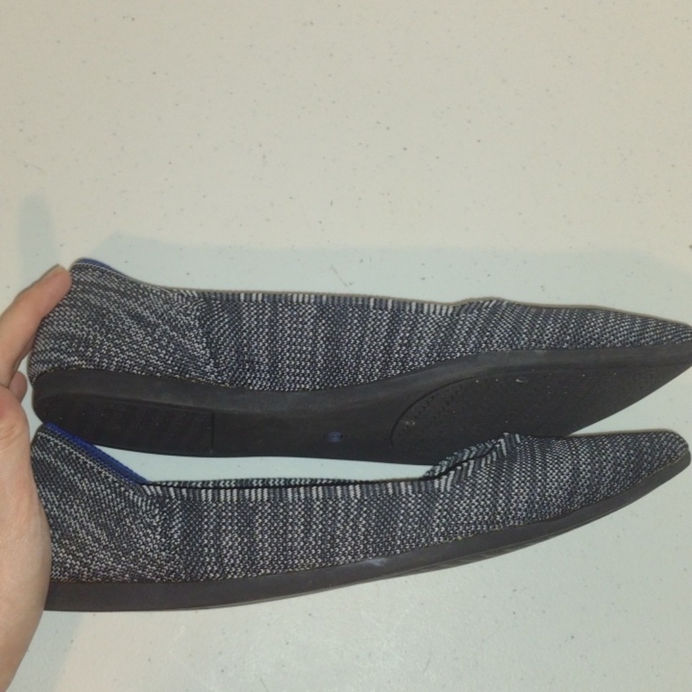 Rothy's The Point Gray Marled Comfort Textile Ballet Women’s Size 9.5 - Picture 7 of 12